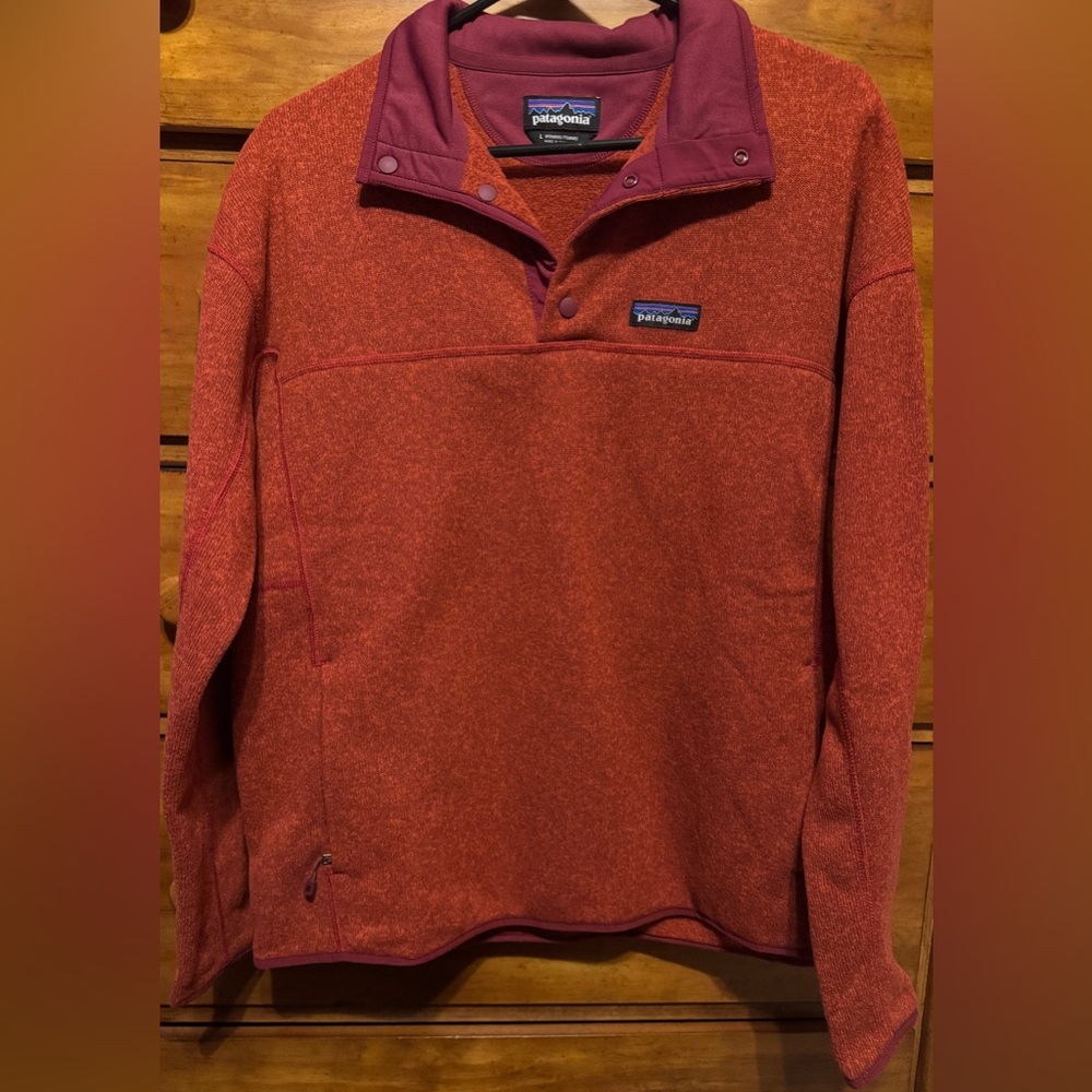 Patagonia Burgundy and Orange/Red Pullover